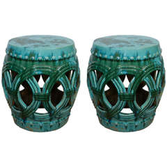 A Pair of Chinese Ceramic Garden Stools