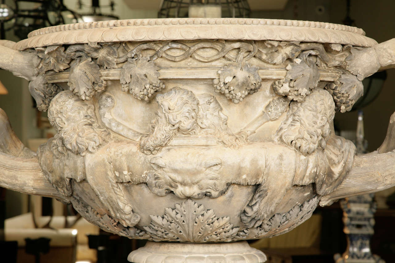 Monumental Coade Stone Copy of the Warwick Vase, Cast in 1817 1