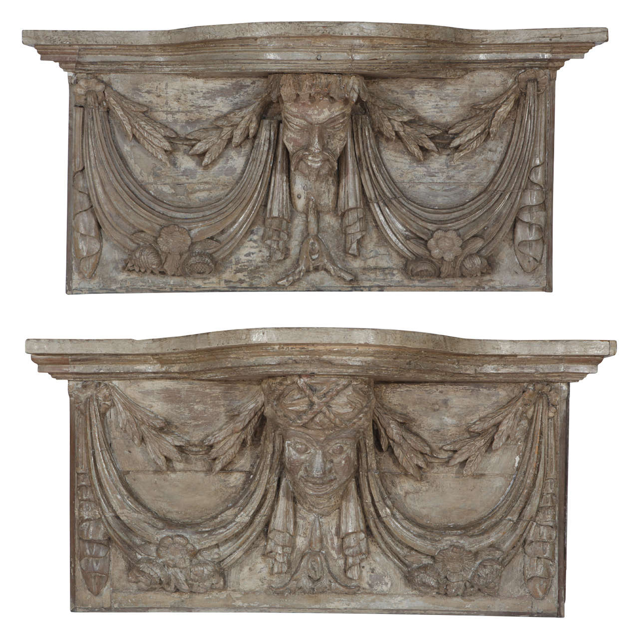 Pair of 19th Century French Carved Wall Consoles