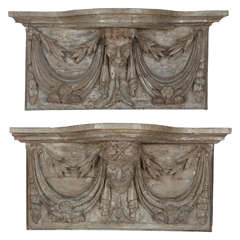 Pair of 19th Century French Carved Wall Consoles