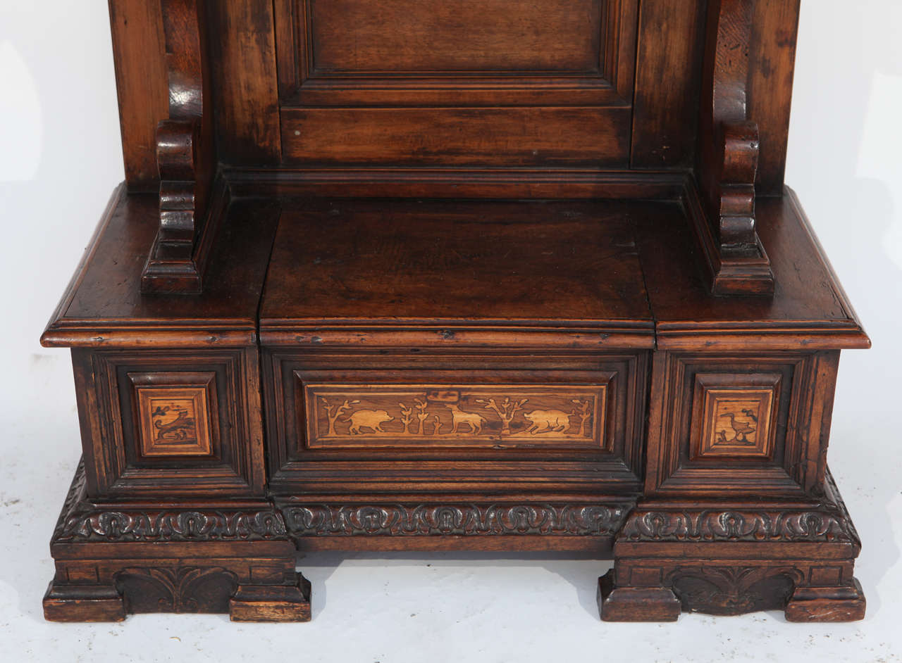 Inlay 18th Century Italian Inlaid Walnut Cabinet For Sale