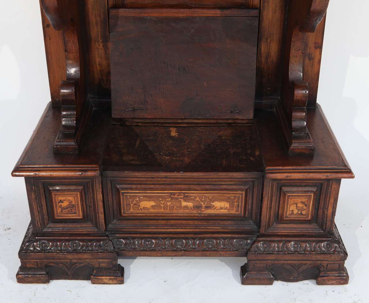 18th Century and Earlier 18th Century Italian Inlaid Walnut Cabinet For Sale