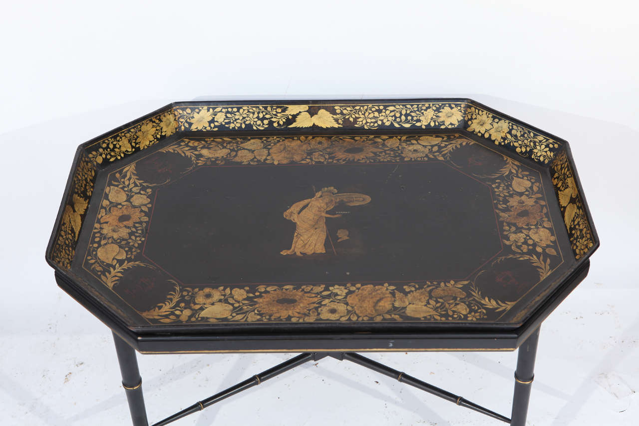 French 19th Century Papier Mâché Tray Table