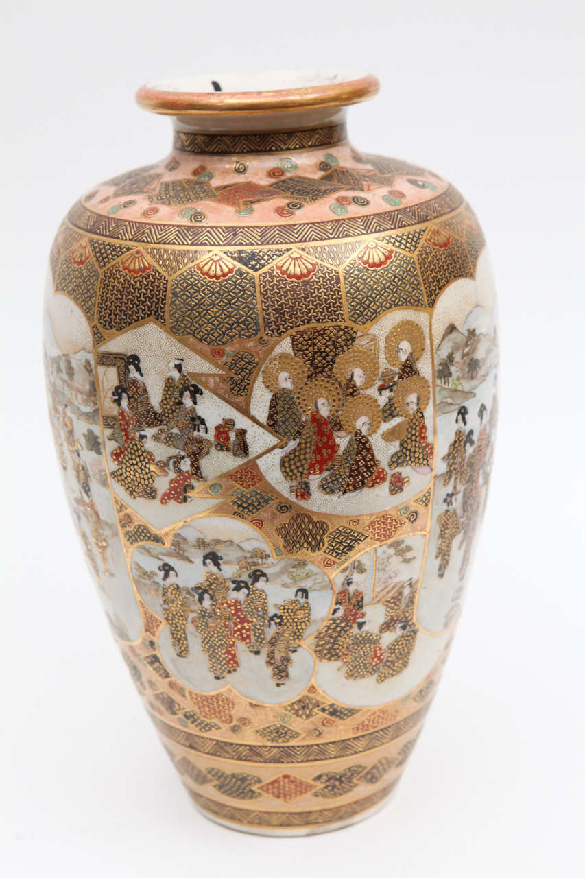 Pair of 19th Century Japanese Satsuma Porcelain Vases 3