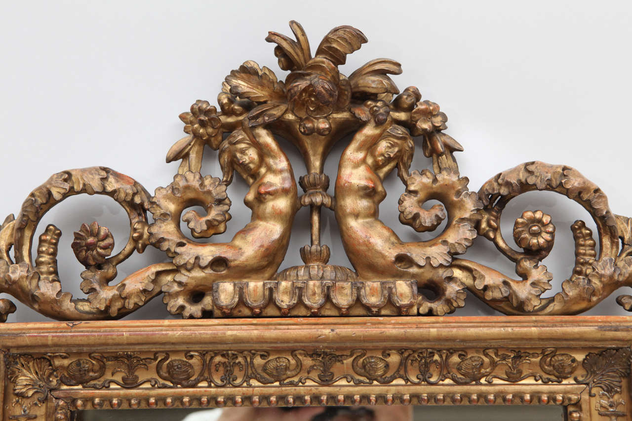 Français Paire de miroirs Empire français en bois doré du XIXe siècle en vente
