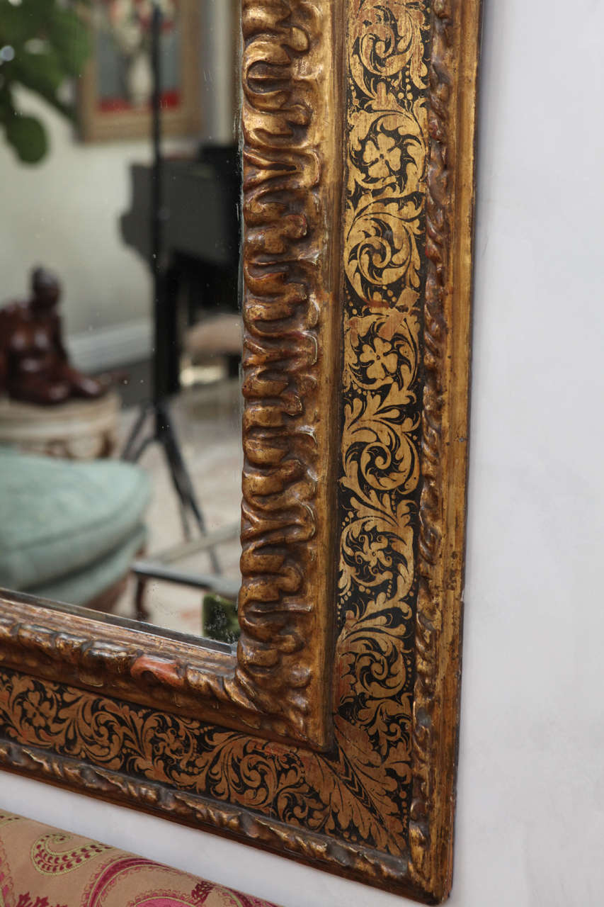 18th Century Italian Giltwood Mirror In Good Condition For Sale In Los Angeles, CA