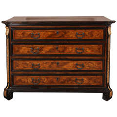 18th Century Italian Four-Drawer Walnut Commode