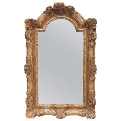 Antique 18th Century French Regence Giltwood Mirror