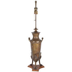 19th c. French Bronze Barbedienne Urn Lamp
