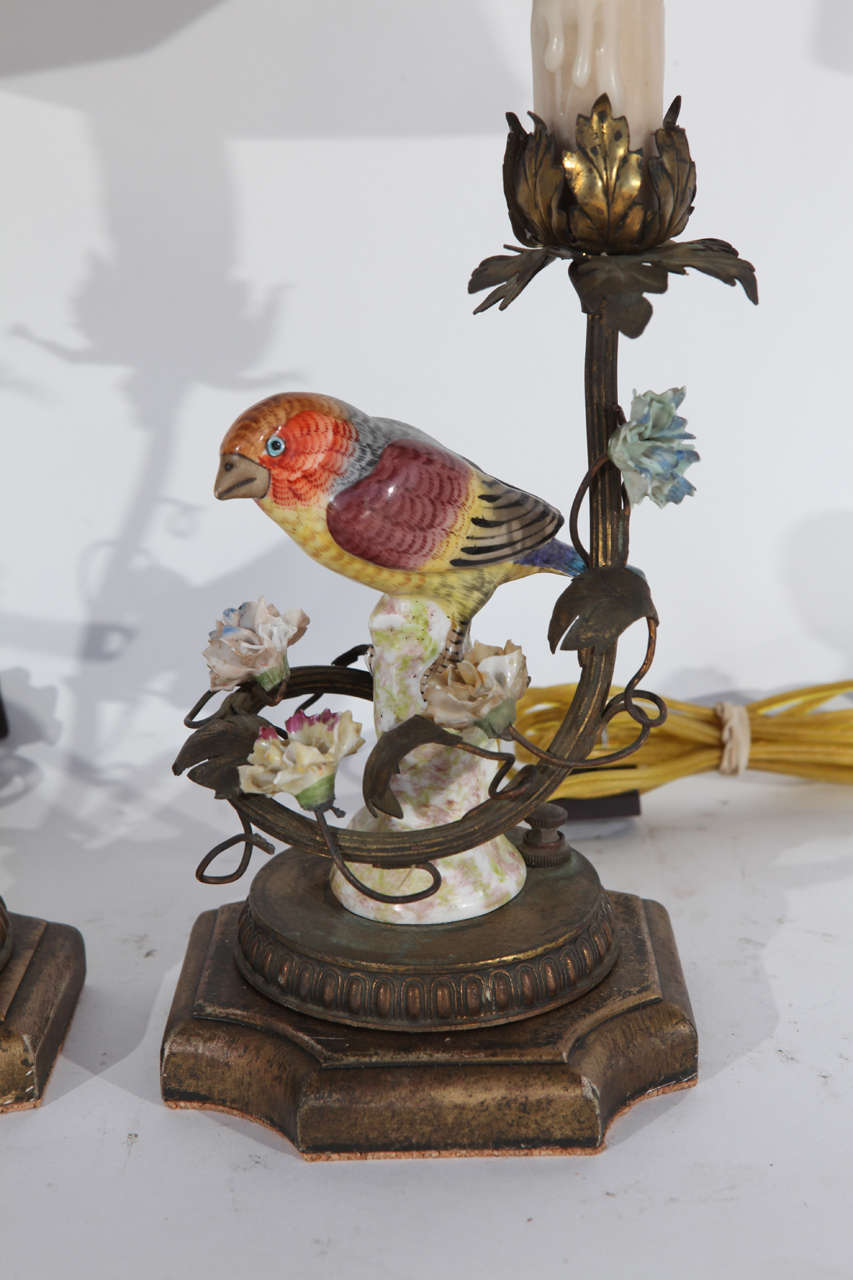 vintage bird lamp