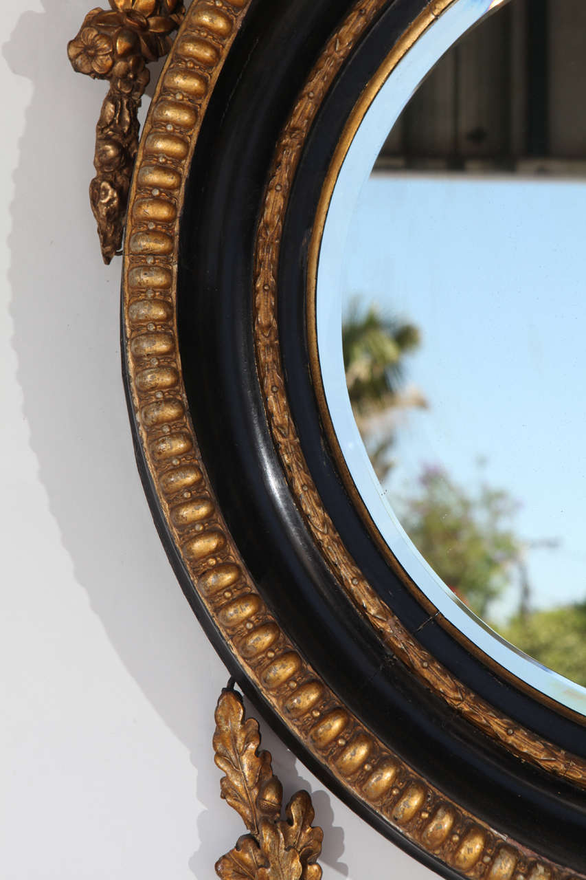 19th Century English Round Gesso Mirror 1