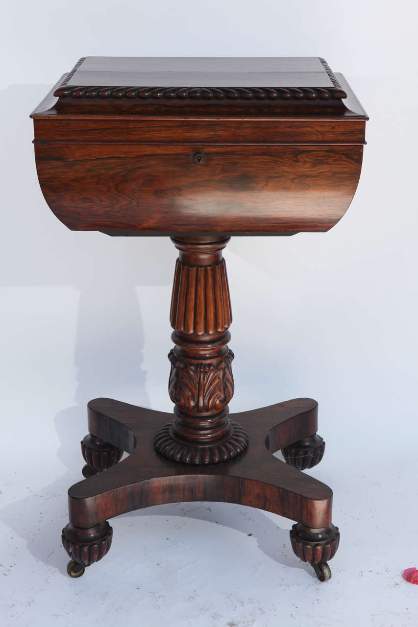 19th c. English Regency Rosewood Box Table