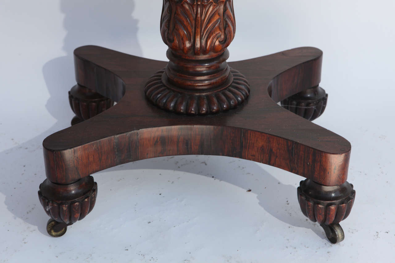 19th Century English Regency Rosewood Box Table In Good Condition For Sale In Los Angeles, CA