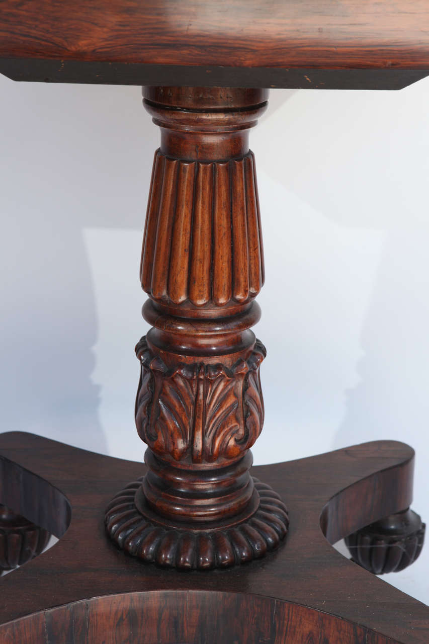 19th Century English Regency Rosewood Box Table For Sale 1