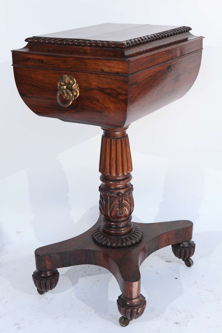 19th Century English Regency Rosewood Box Table For Sale 4