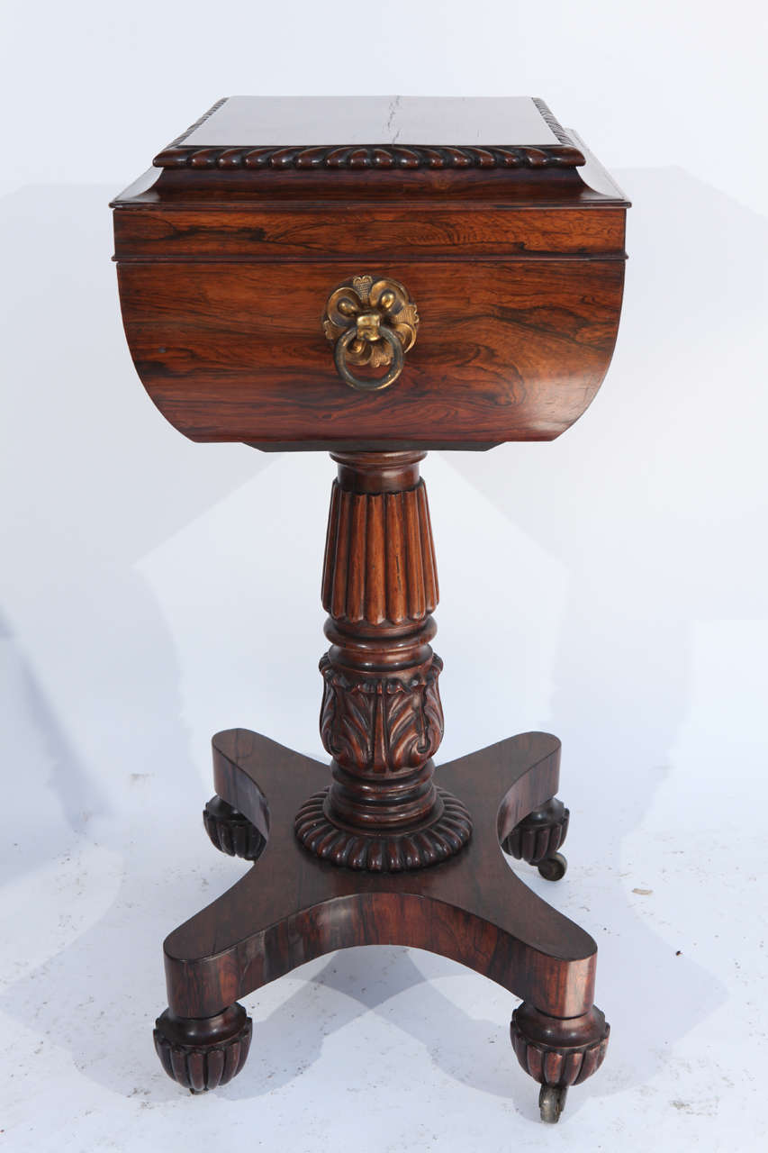 19th Century English Regency Rosewood Box Table For Sale 6