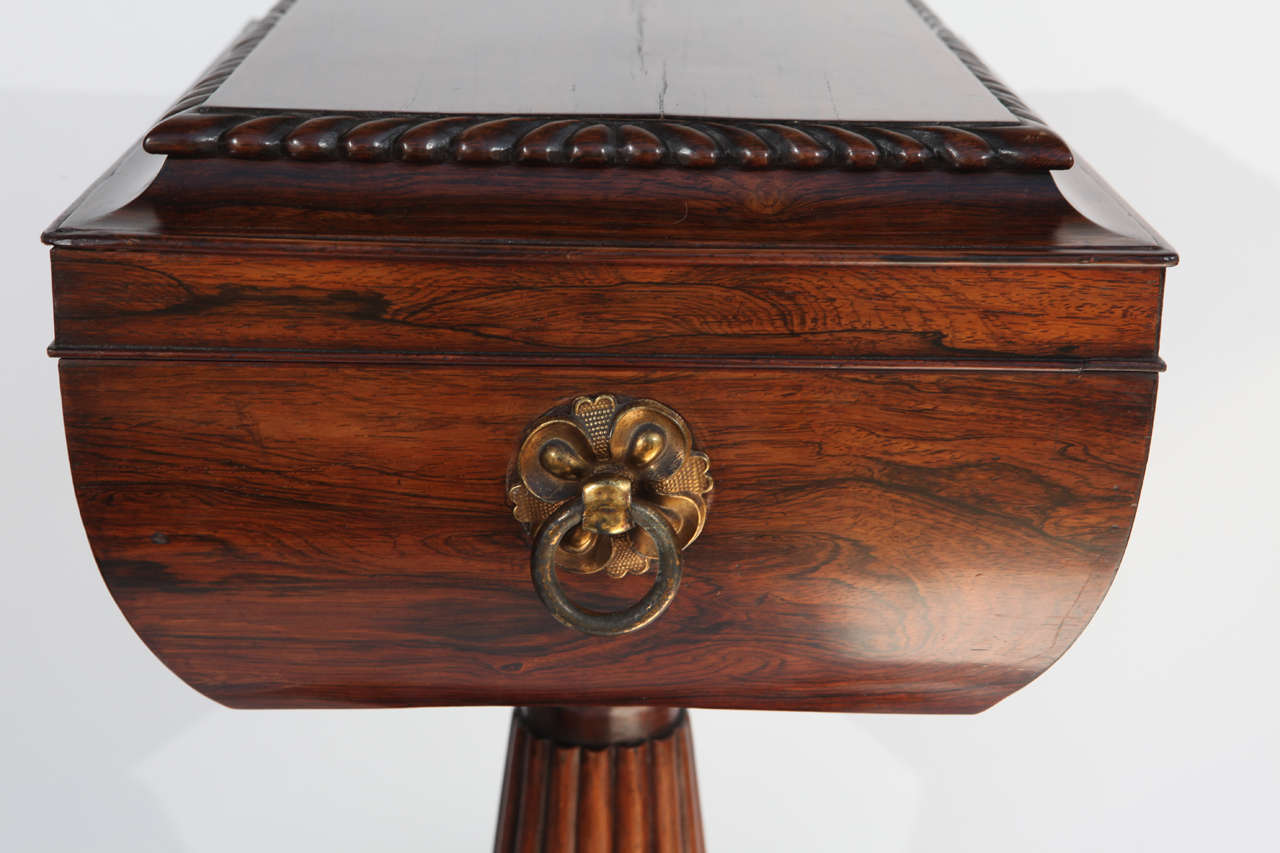 19th Century English Regency Rosewood Box Table For Sale 7