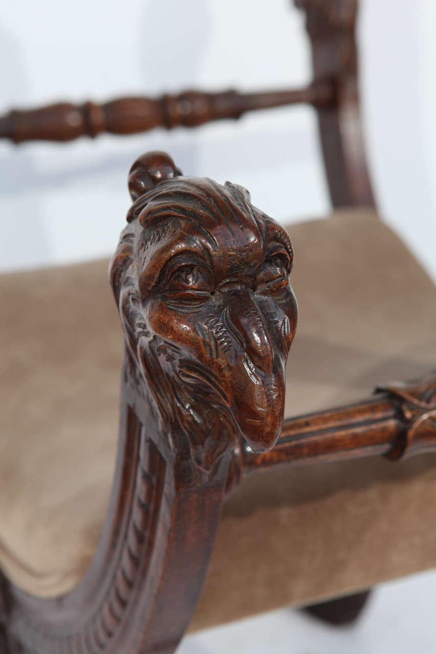 19th Century Italian Carved Walnut Stool For Sale at 1stDibs | 19th ...