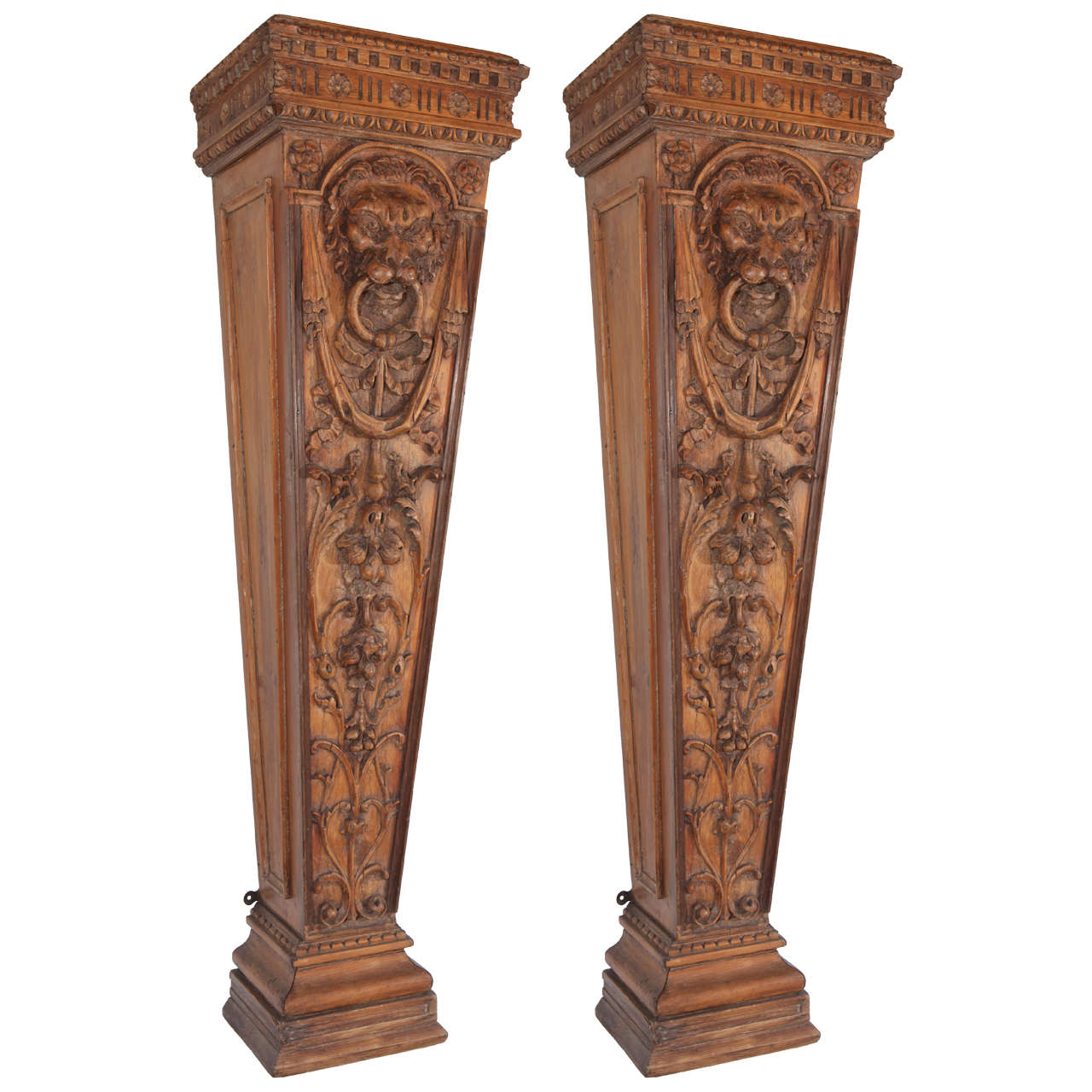 Pair of 19th Century English Pine Pedestals For Sale at 1stDibs pine