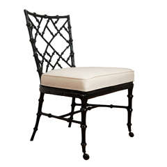 Faux Bamboo Cast Metal Dining Chair