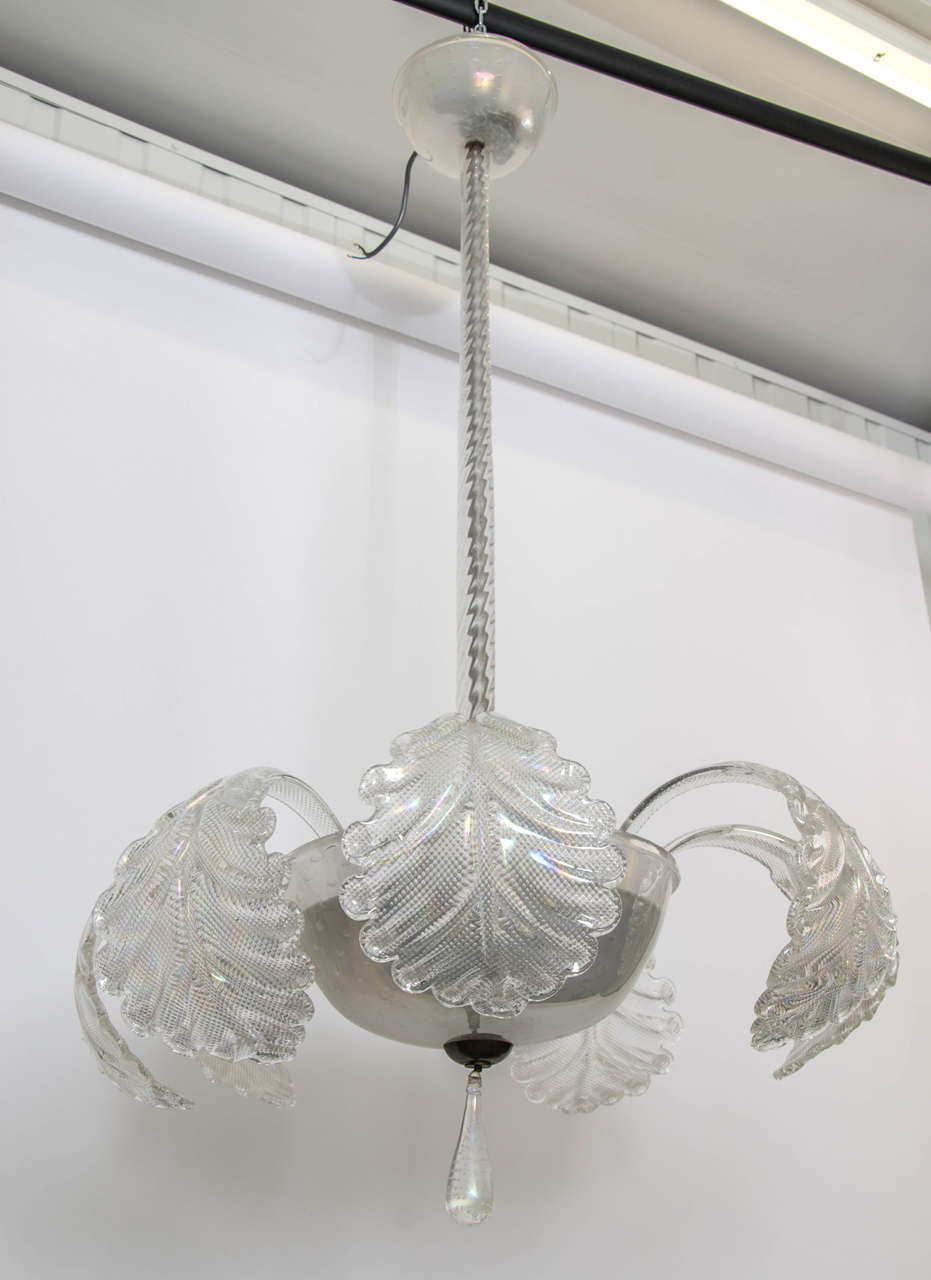 Barovier & Toso beautiful chandelier, with center cup in 