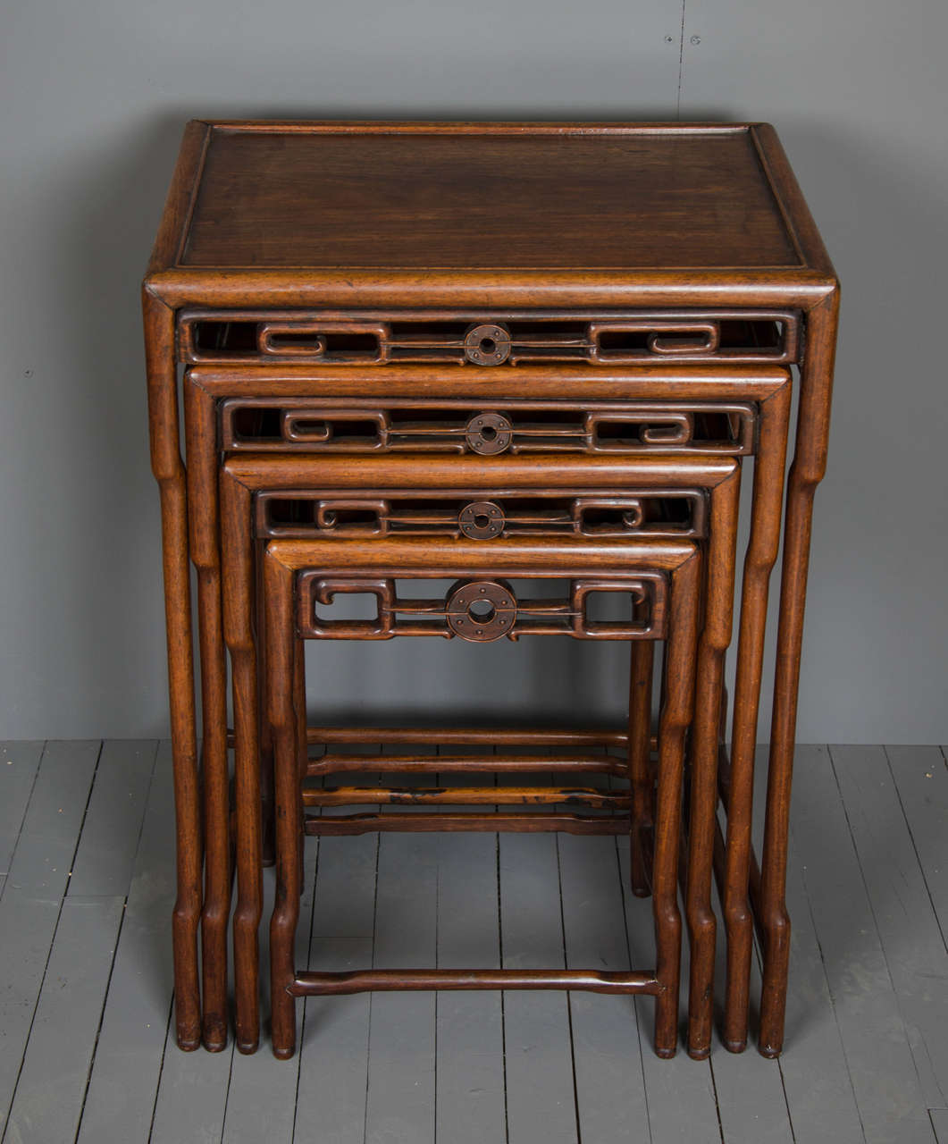 19th Century Nest of Padouk Chinese Tables