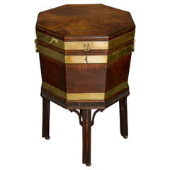 George III Octagonal Mahogany Wine Cooler