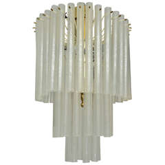 Three-Tier Chandelier Composed of Multiple Frosted Glass Tubes by Venini 3