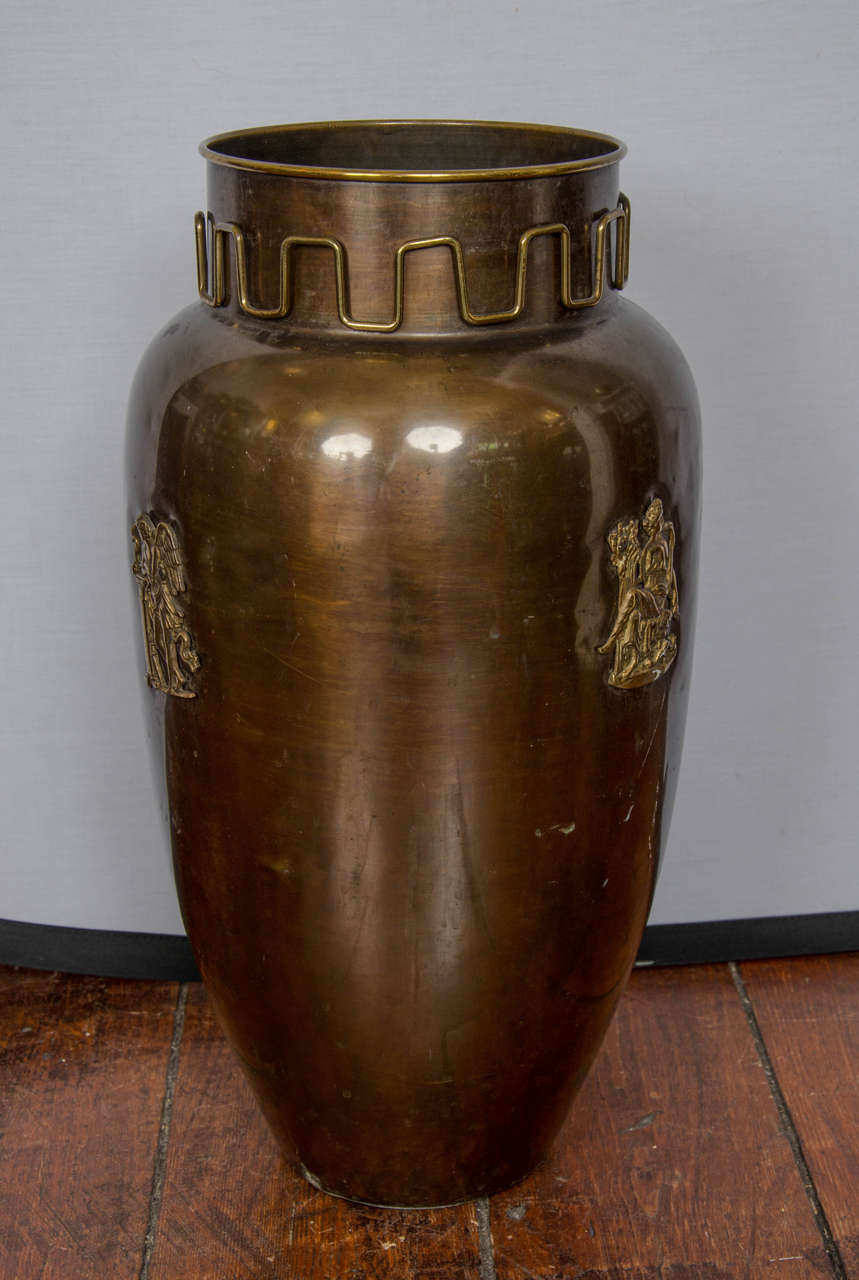 1950s Italian brass vase.