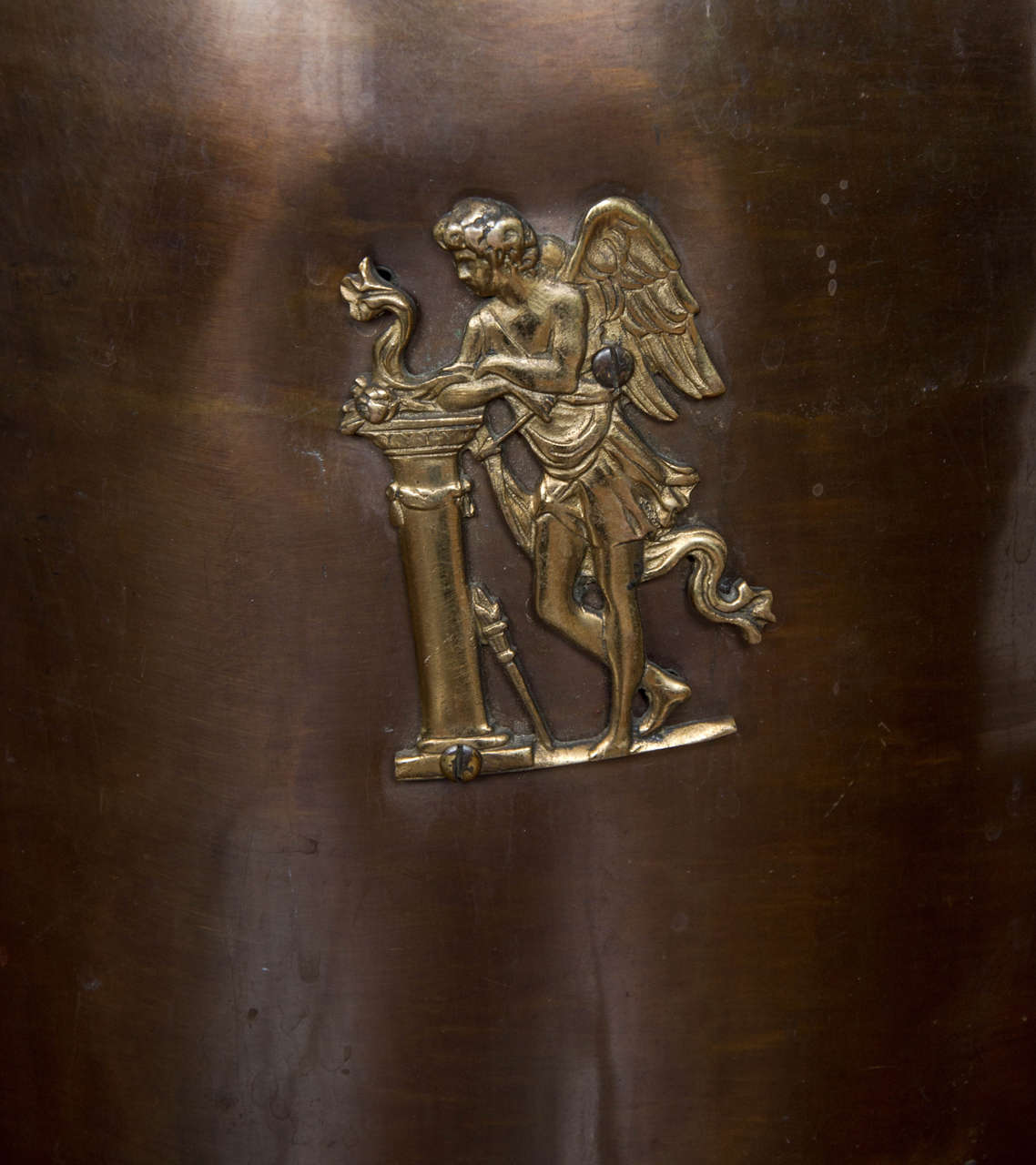 Mid-Century Modern 1950s Italian Brass Vase For Sale