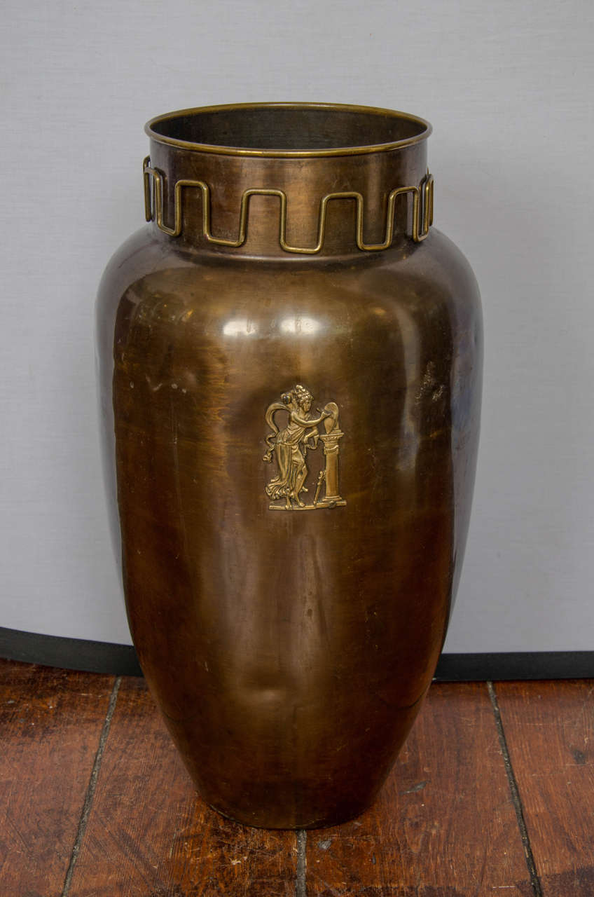 20th Century 1950s Italian Brass Vase For Sale