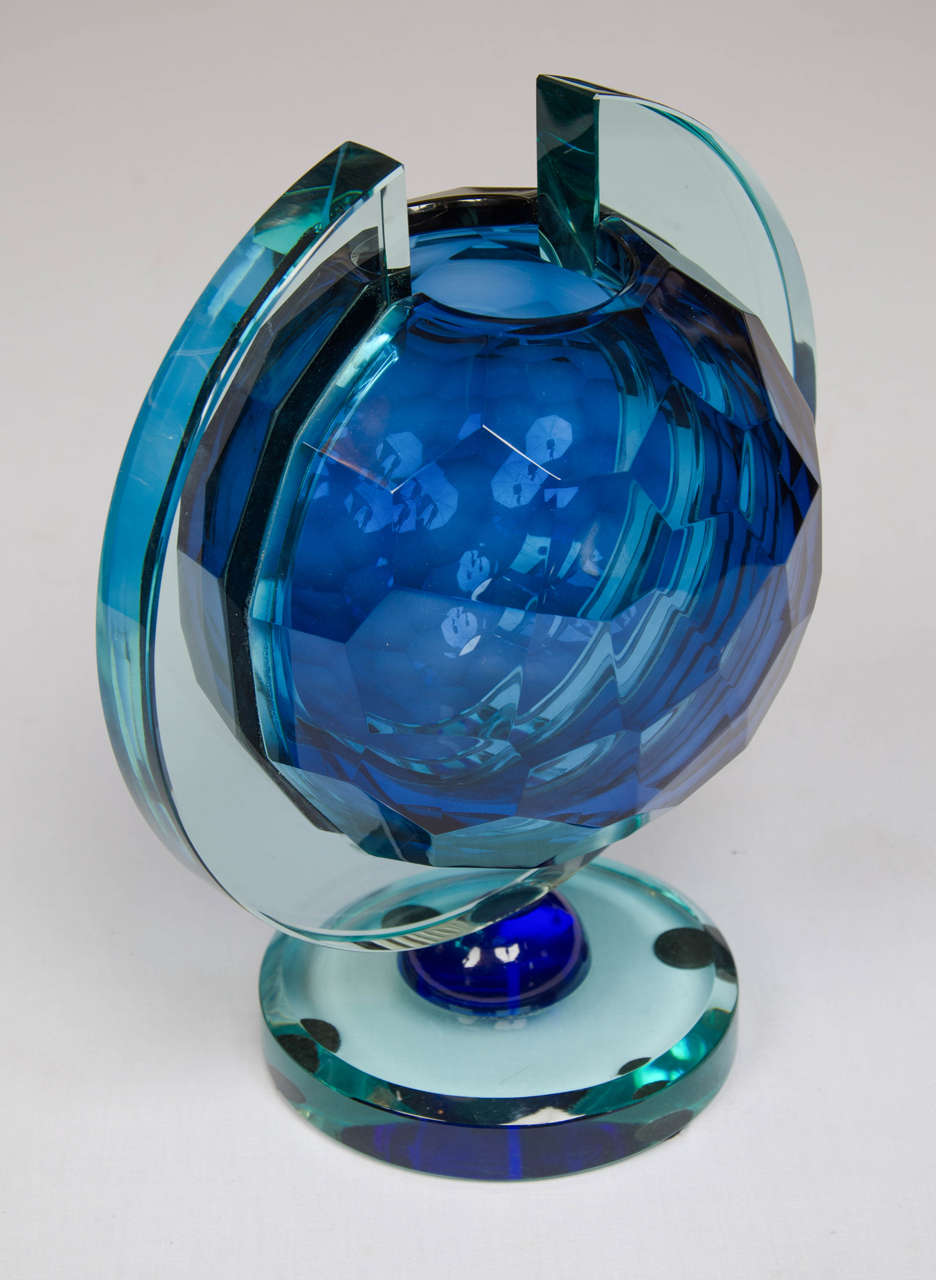 1950s Italian crystal sculpture by Erwin Walter Burger for Fontana Arte signed and numbered 31/100.