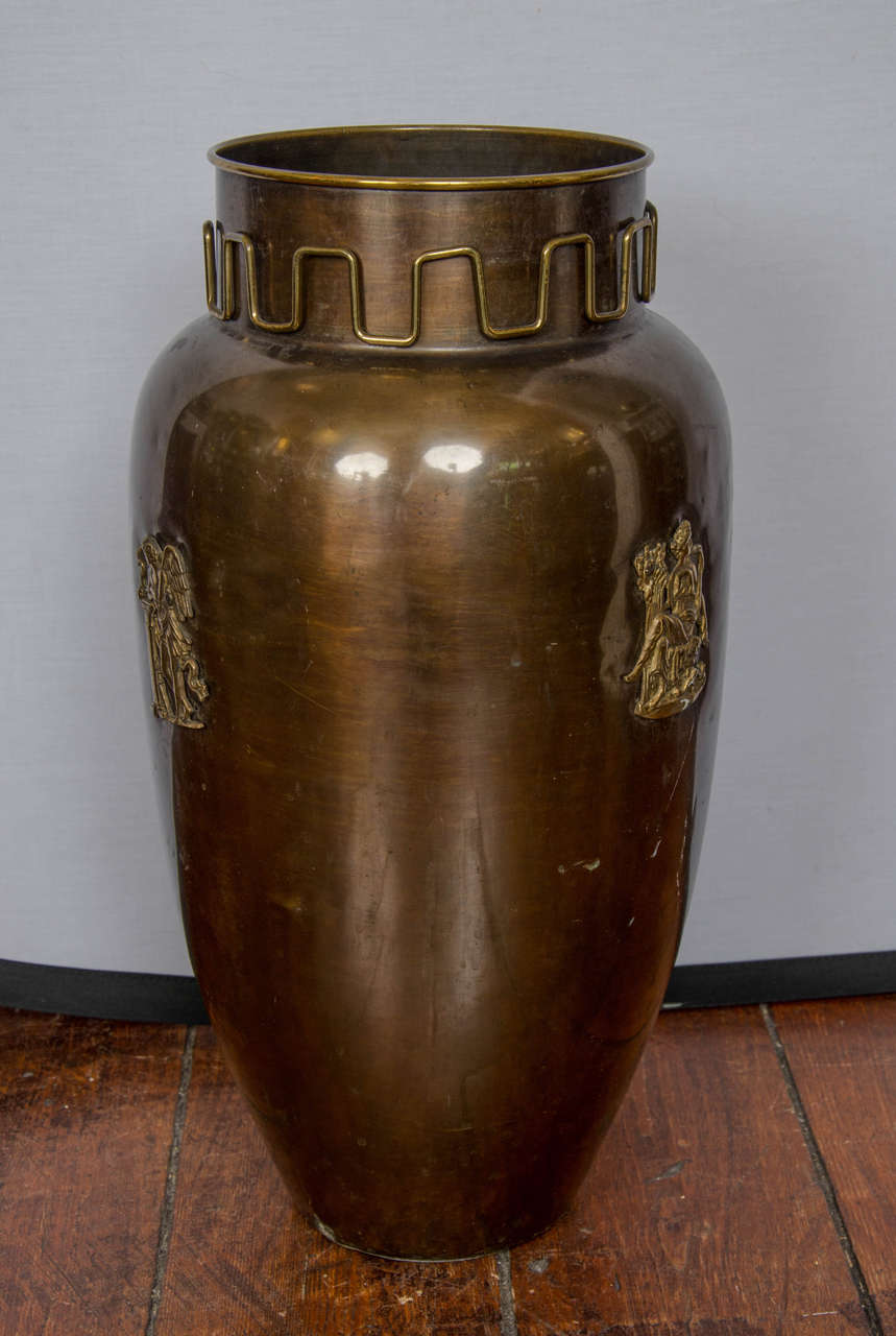 1950s Italian Brass Vase For Sale at 1stdibs
