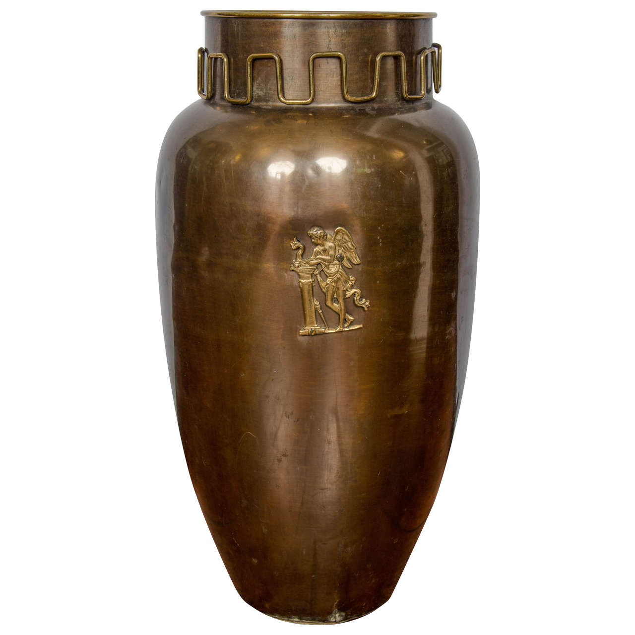 1950s Italian Brass Vase For Sale at 1stdibs