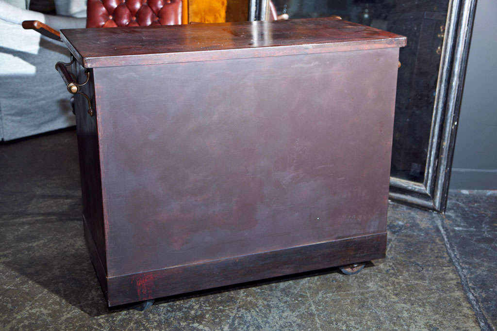American industrial metal cabinet for filing with inset campaign 7