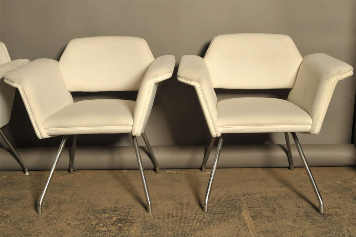 French Set of 4 armchairs model Prisme - Steiner edition - Circa 1958 For Sale