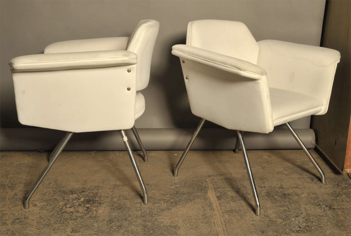 Mid-20th Century Set of 4 armchairs model Prisme - Steiner edition - Circa 1958 For Sale