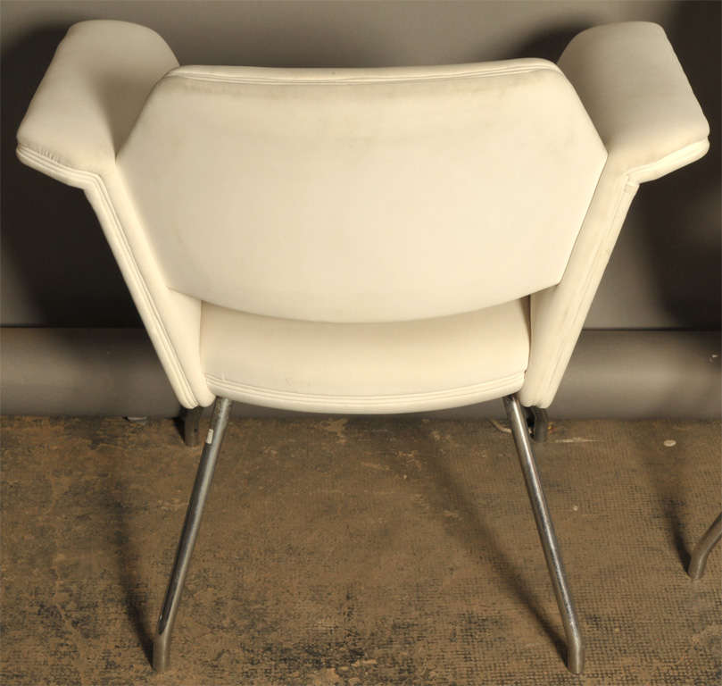 Chrome Set of 4 armchairs model Prisme - Steiner edition - Circa 1958 For Sale