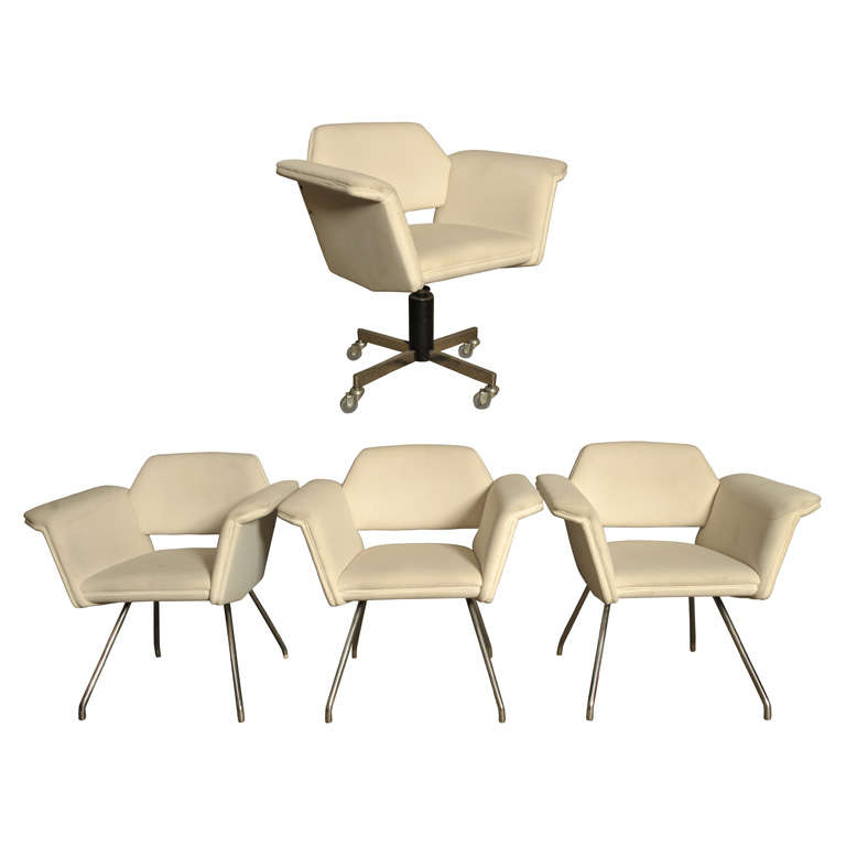 Set of 4 armchairs model Prisme - Steiner edition - Circa 1958 For Sale