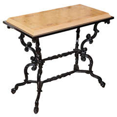 Original Antique French Wrought Iron Table