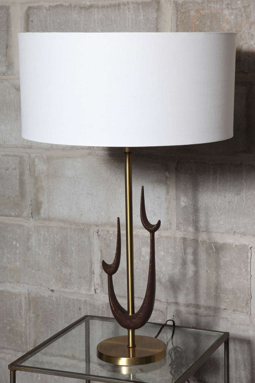 Pair Mid Century Sculptural Table Lamps