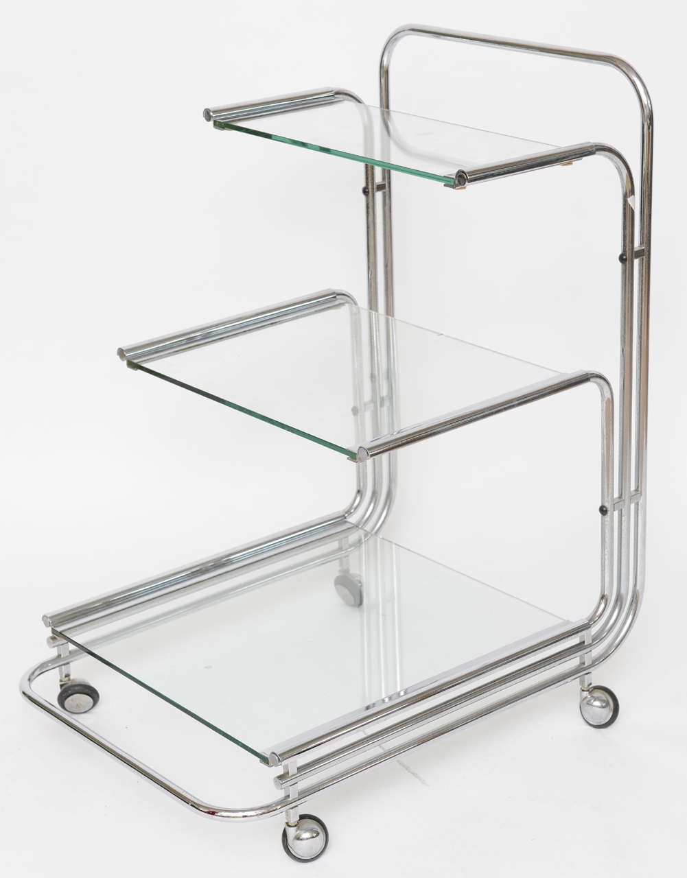 Chrome bar cart by Fontana Arte.