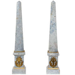 Pair of Jasper Obelisks
