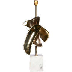 Great 1960s Sculptural Lamp in the style of Van Heeck