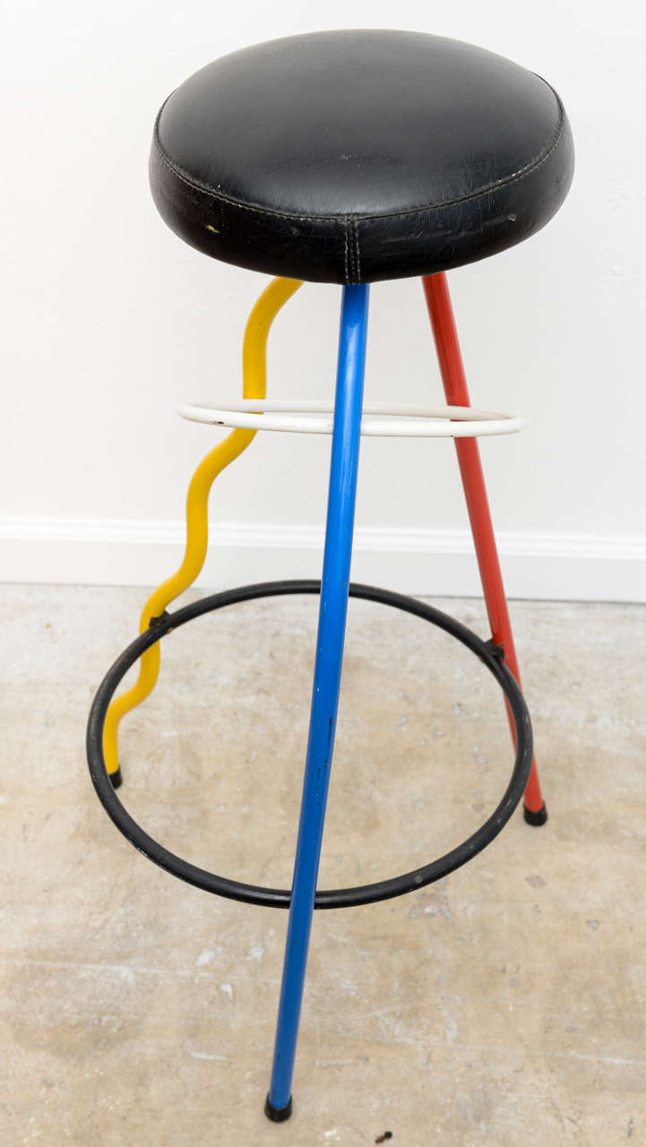 Fun Colorful Memphis Barstools by Javier Mariscal 2