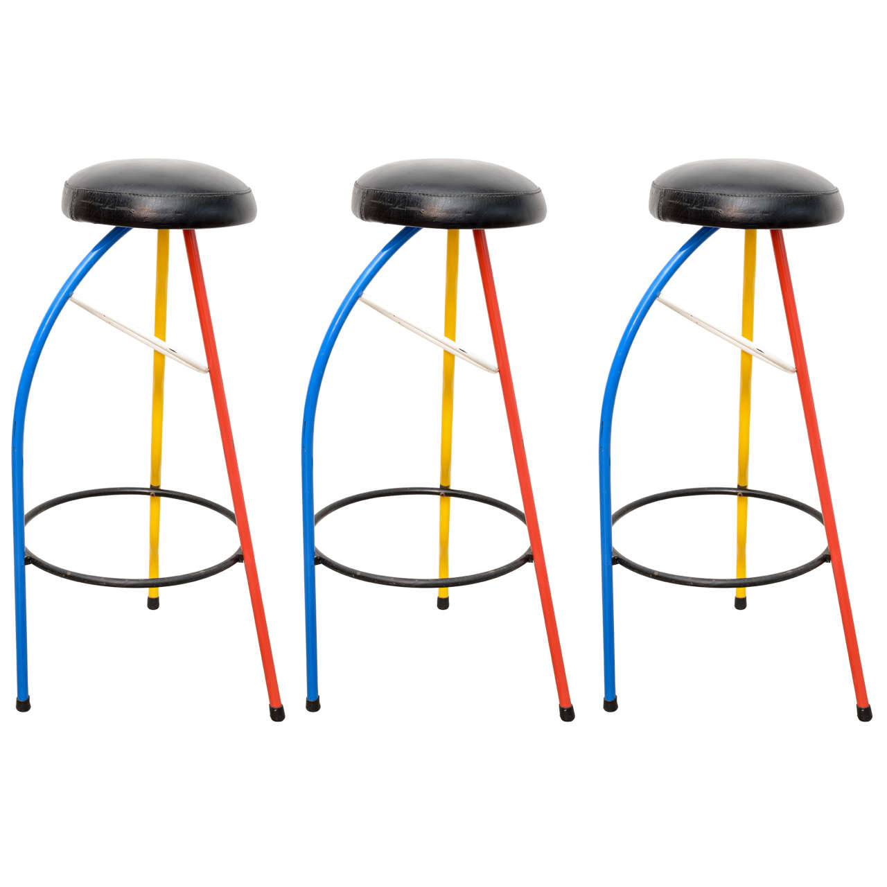 Fun Colorful Memphis Barstools by Javier Mariscal