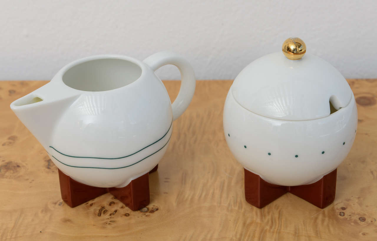 Michael Graves Postmodern Tea Set & Strainer By Swid & Powell 1
