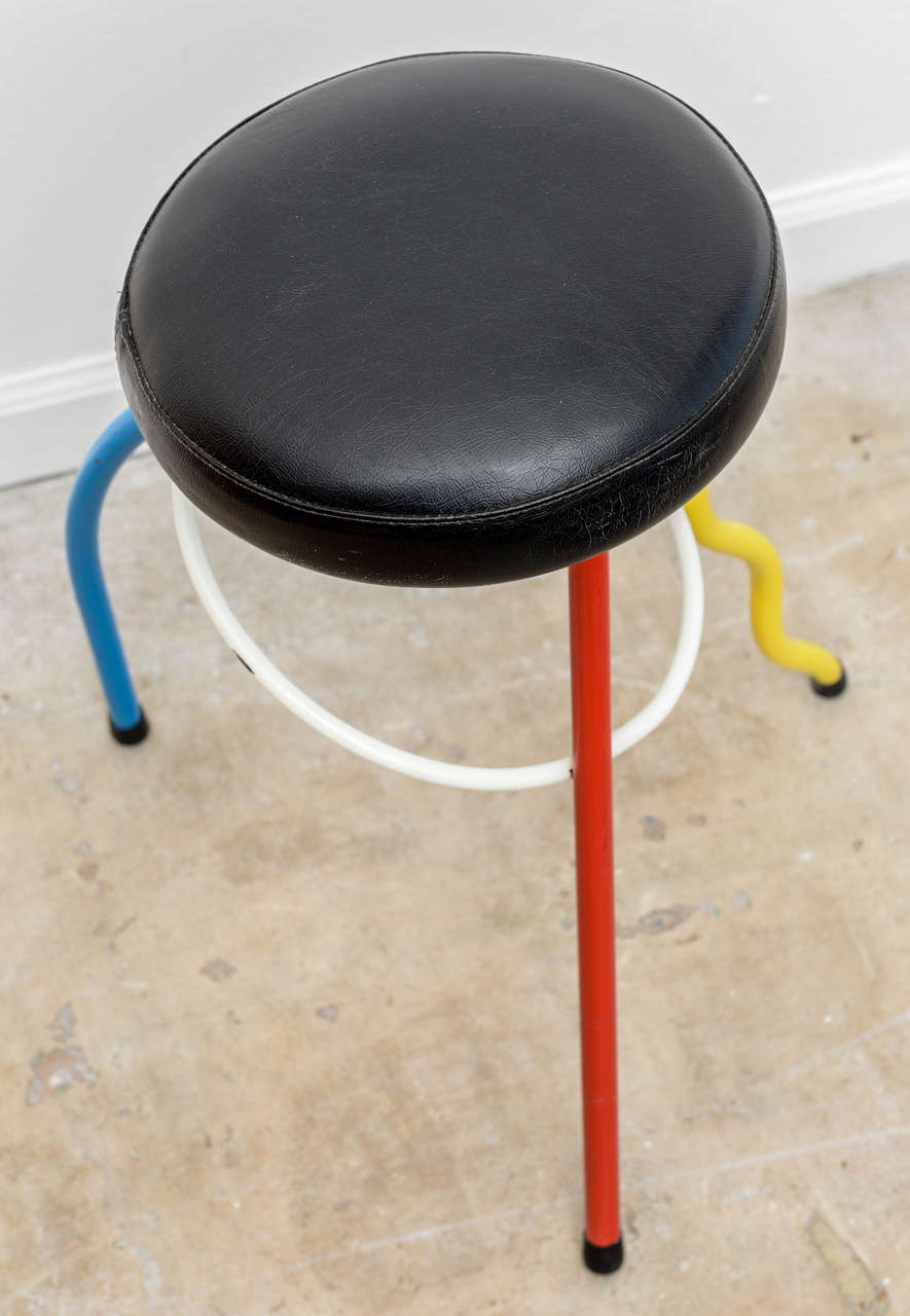 Colorfull Child Size Stool by Javier Mariscal Memphis at 1stDibs