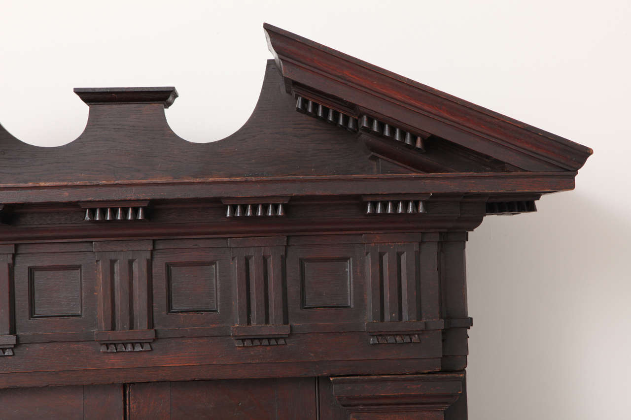 British George II Stained Oak Cabinet For Sale