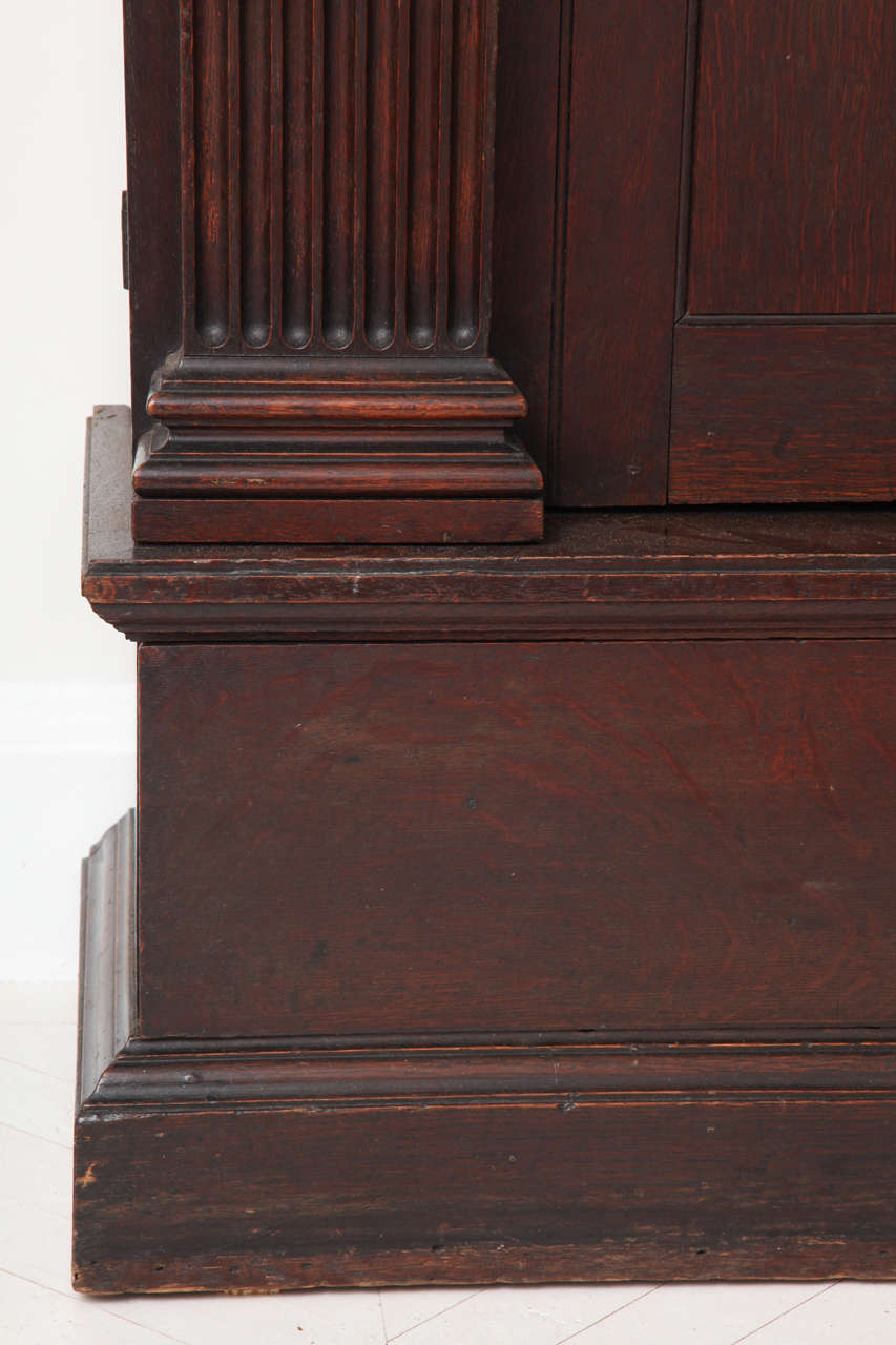 Carved George II Stained Oak Cabinet For Sale